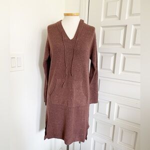 NWT STITCHDROP Signature Joel Hoodie Dress Women’s Size Small Raisin Nordstrom